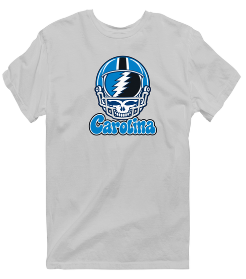 Carolina Helmet Stealie Premium Unisex T-Shirt — Carolina Panthers — Sport Grey