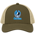 Carolina Helmet Stealie Premium Unisex Trucker Cap — Carolina Panthers — Moss/Khaki