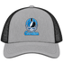 Carolina Helmet Stealie Premium Unisex Trucker Cap — Carolina Panthers — Heather Grey/Black