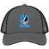 Carolina Helmet Stealie Premium Unisex Trucker Cap — Carolina Panthers — Charcoal/Black