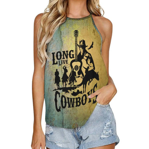 Grateful Dead - Cowboys Print Women's Western Tank Top - StealieShop