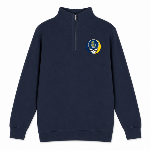 Newumann - Premium Grateful Dead Quarter-Zip Pullover - Navy - 3