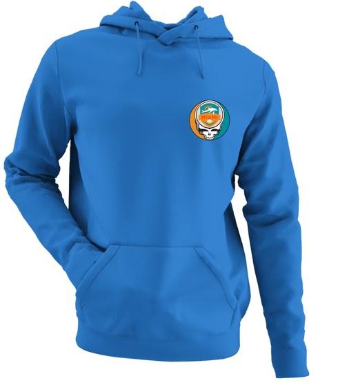 Miami Football - Premium Grateful Dead Left Chest Hoodie - Heather Royal - 5