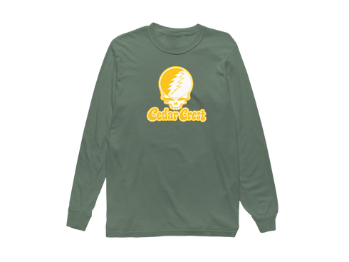 Cedar Crest Stealie Premium Unisex Long-Sleeve — Design: Cedar Crest College — Light Green