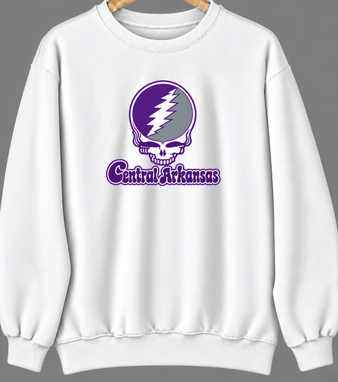 Central Arkansas Stealie Premium Unisex Crewneck — Design: Central Arkansas University of — White