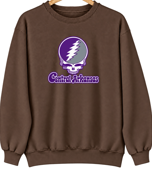 Central Arkansas Stealie Premium Unisex Crewneck — Design: Central Arkansas University of — Brown