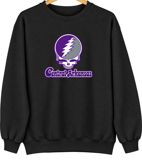 Central Arkansas Stealie Premium Unisex Crewneck — Design: Central Arkansas University of — Black