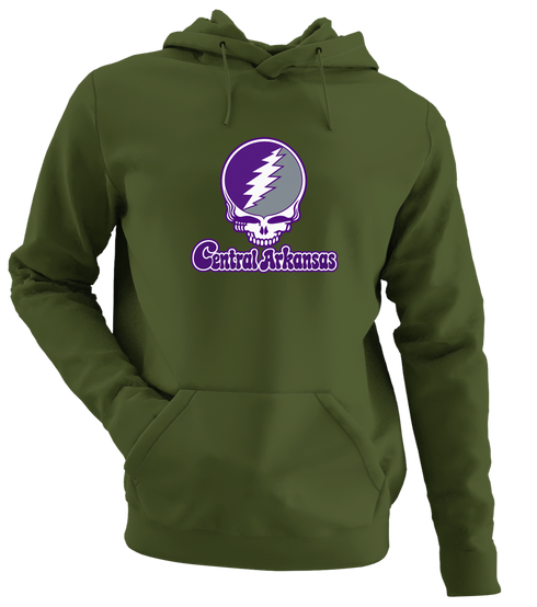 Central Arkansas Stealie Premium Unisex Hoodie — Design: Central Arkansas University of — Military Green