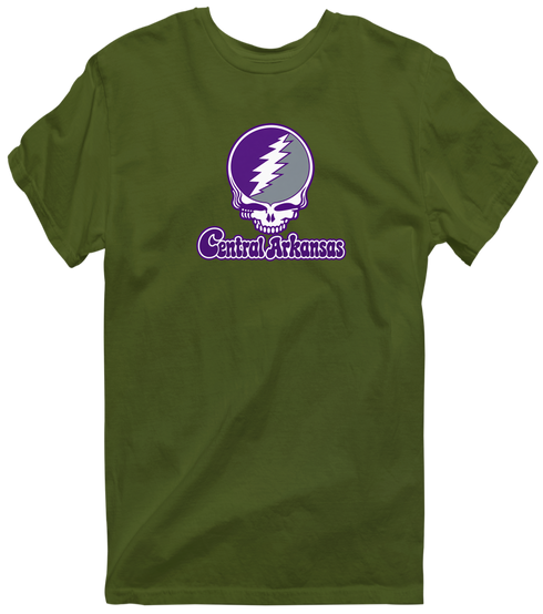 Central Arkansas Stealie Premium Unisex T-Shirt — Design: Central Arkansas University of — Military Green
