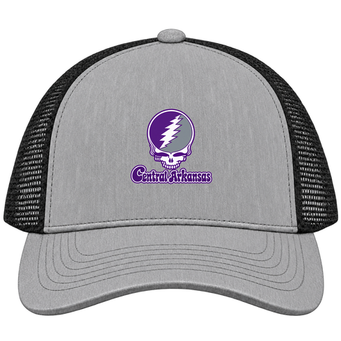 Central Arkansas Stealie Premium Unisex Trucker Cap — Design: Central Arkansas University of — Heather Grey/Black