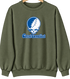 Central Connecticut Stealie Premium Unisex Crewneck — Design: Central Connecticut State University — Military Green