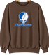 Central Connecticut Stealie Premium Unisex Crewneck — Design: Central Connecticut State University — Brown