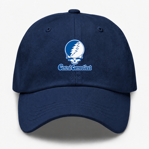 Central Connecticut Stealie Premium Unisex Dad Hat — Design: Central Connecticut State University — Navy