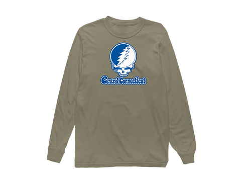 Central Connecticut Stealie Premium Unisex Long-Sleeve — Design: Central Connecticut State University — Sandstone