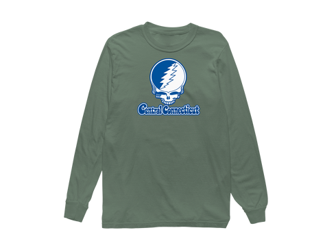 Central Connecticut Stealie Premium Unisex Long-Sleeve — Design: Central Connecticut State University — Light Green