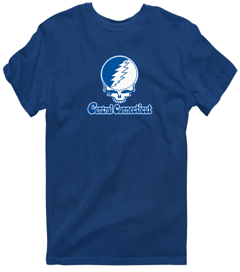 Central Connecticut Stealie Premium Unisex T-Shirt — Design: Central Connecticut State University — Navy