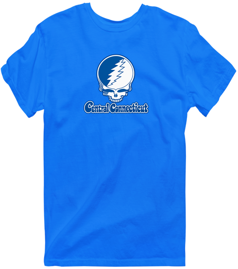 Central Connecticut Stealie Premium Unisex T-Shirt — Design: Central Connecticut State University — Royal