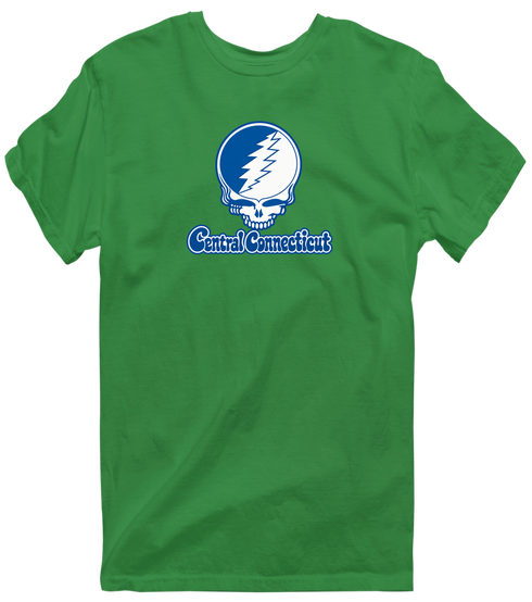 Central Connecticut Stealie Premium Unisex T-Shirt — Design: Central Connecticut State University — Irish Green