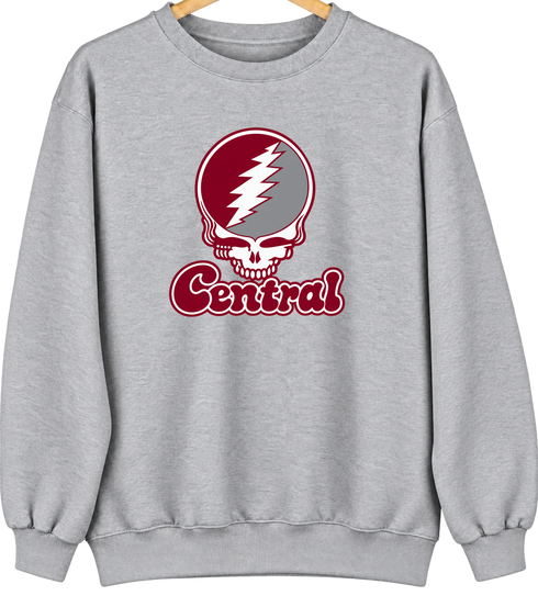 Central Stealie Premium Unisex Crewneck — Design: North Carolina Central University — Sport Grey