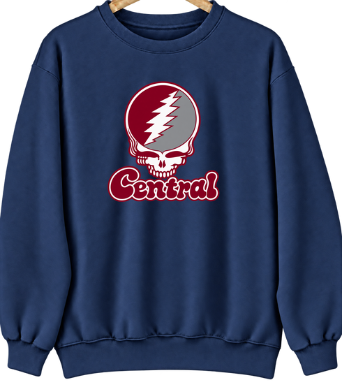 Central Stealie Premium Unisex Crewneck — Design: North Carolina Central University — Navy
