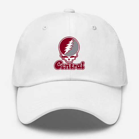 Central Stealie Premium Unisex Dad Hat — Design: North Carolina Central University — White