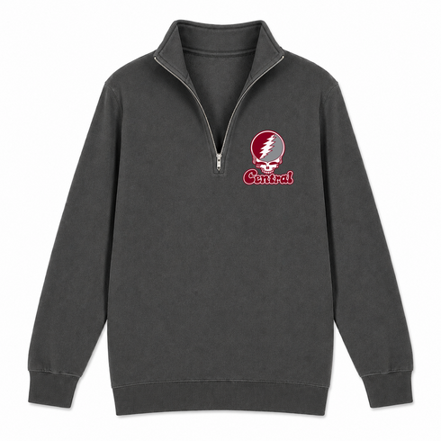 Central Stealie Premium Unisex Quarter-Zip — Design: North Carolina Central University — Charcoal