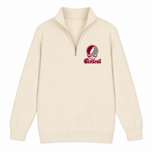 Central Stealie Premium Unisex Quarter-Zip — Design: North Carolina Central University — Sand