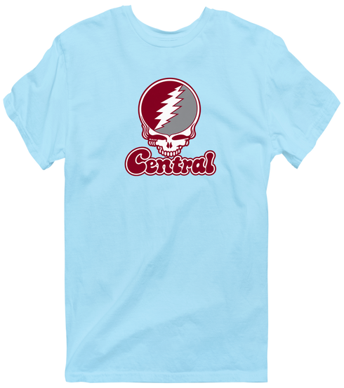 Central Stealie Premium Unisex T-Shirt — Design: North Carolina Central University — Light Blue