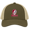 Central Stealie Premium Unisex Trucker Cap — Design: North Carolina Central University — Moss/Khaki