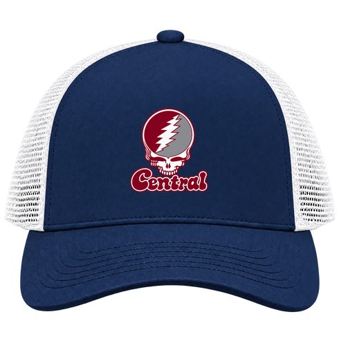 Central Stealie Premium Unisex Trucker Cap — Design: North Carolina Central University — Navy/White