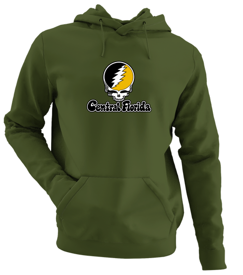 Central Florida Stealie Premium Unisex Hoodie — Design: Central Florida University of (UCF) — Military Green