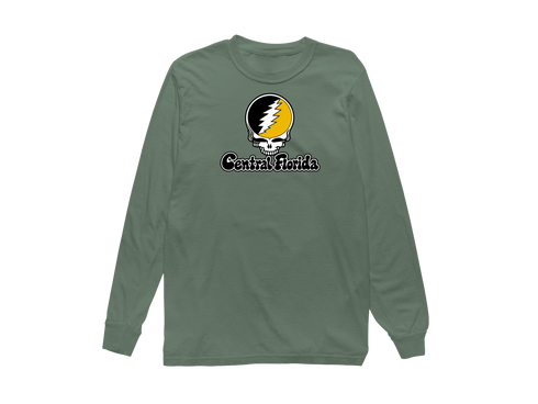 Central Florida Stealie Premium Unisex Long-Sleeve — Design: Central Florida University of (UCF) — Light Green