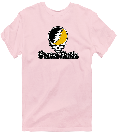 Central Florida Stealie Premium Unisex T-Shirt — Design: Central Florida University of (UCF) — Light Pink