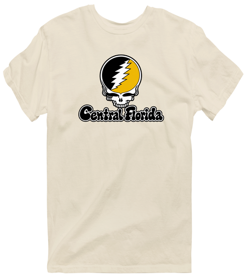 Central Florida Stealie Premium Unisex T-Shirt — Design: Central Florida University of (UCF) — Sand