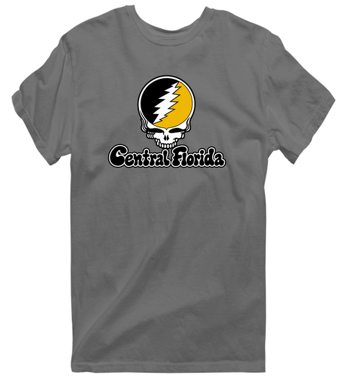 Central Florida Stealie Premium Unisex T-Shirt — Design: Central Florida University of (UCF) — Charcoal