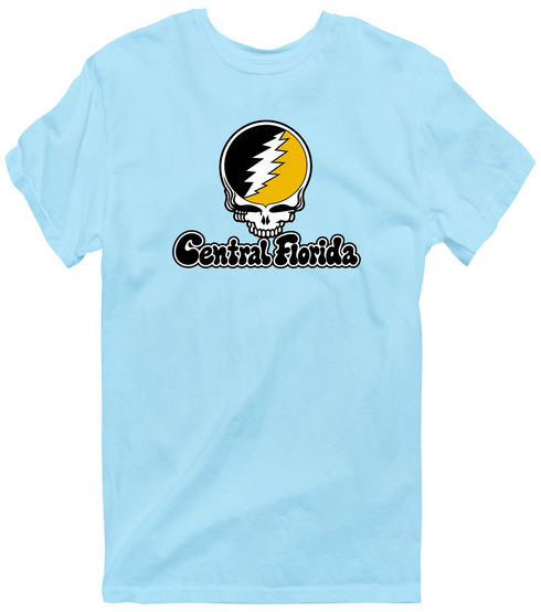 Central Florida Stealie Premium Unisex T-Shirt — Design: Central Florida University of (UCF) — Light Blue