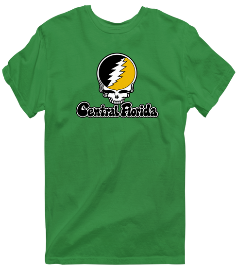 Central Florida Stealie Premium Unisex T-Shirt — Design: Central Florida University of (UCF) — Irish Green