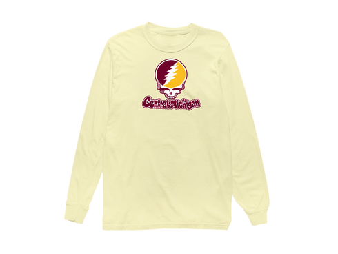 Central Michigan Stealie Premium Unisex Long-Sleeve — Design: Central Michigan University — Butter