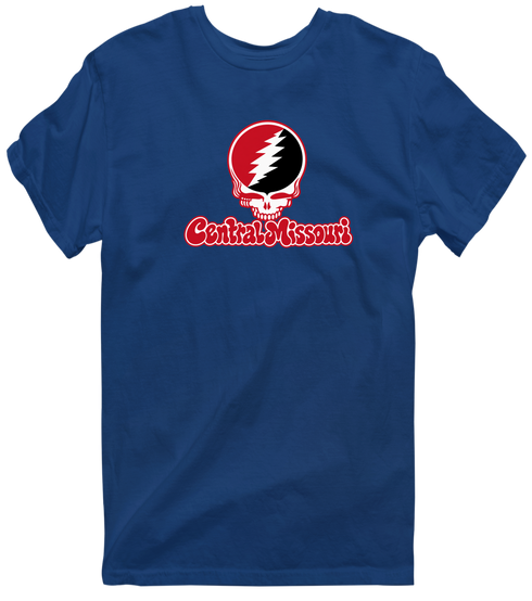 Central Missouri Stealie Premium Unisex T-Shirt — Design: Central Missouri University of — Navy