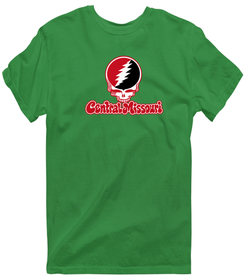 Central Missouri Stealie Premium Unisex T-Shirt — Design: Central Missouri University of — Irish Green