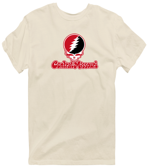 Central Missouri Stealie Premium Unisex T-Shirt — Design: Central Missouri University of — Sand
