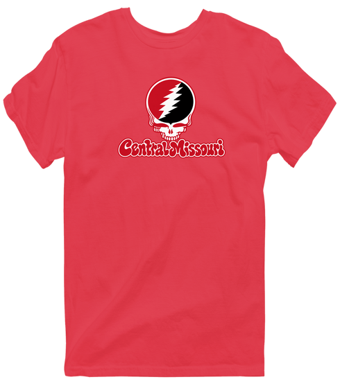 Central Missouri Stealie Premium Unisex T-Shirt — Design: Central Missouri University of — Heather Red