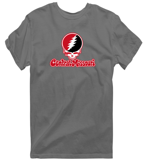 Central Missouri Stealie Premium Unisex T-Shirt — Design: Central Missouri University of — Charcoal