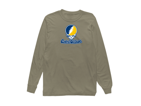 Central Oklahoma Stealie Premium Unisex Long-Sleeve — Design: Central Oklahoma University of — Sandstone