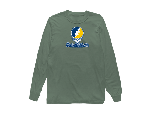 Central Oklahoma Stealie Premium Unisex Long-Sleeve — Design: Central Oklahoma University of — Light Green