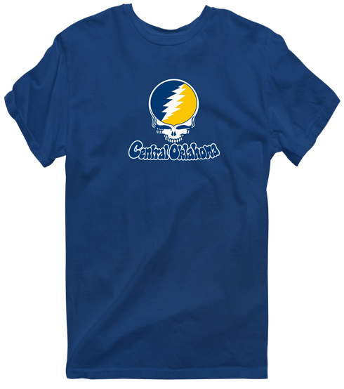 Central Oklahoma Stealie Premium Unisex T-Shirt — Design: Central Oklahoma University of — Navy