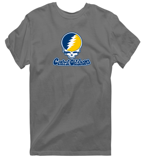 Central Oklahoma Stealie Premium Unisex T-Shirt — Design: Central Oklahoma University of — Charcoal
