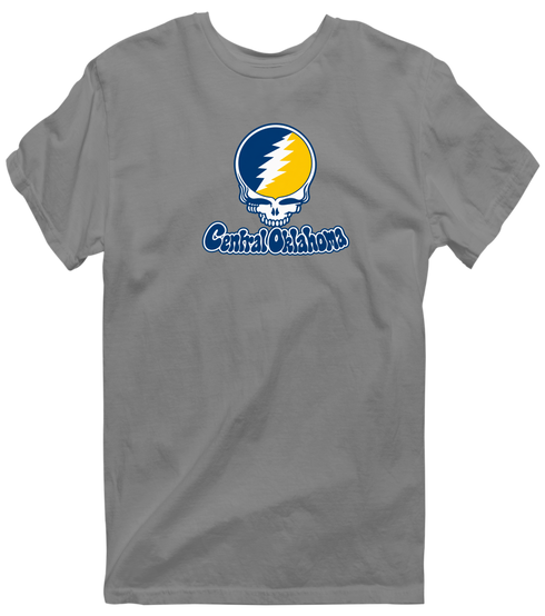 Central Oklahoma Stealie Premium Unisex T-Shirt — Design: Central Oklahoma University of — Dark Heather