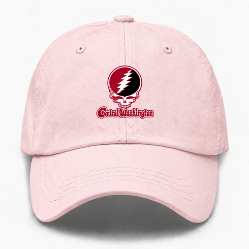 Central Washington Stealie Premium Unisex Dad Hat — Design: Central Washington University — Pink