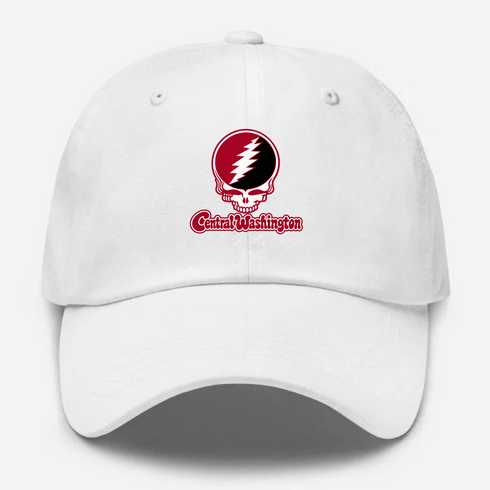 Central Washington Stealie Premium Unisex Dad Hat — Design: Central Washington University — White